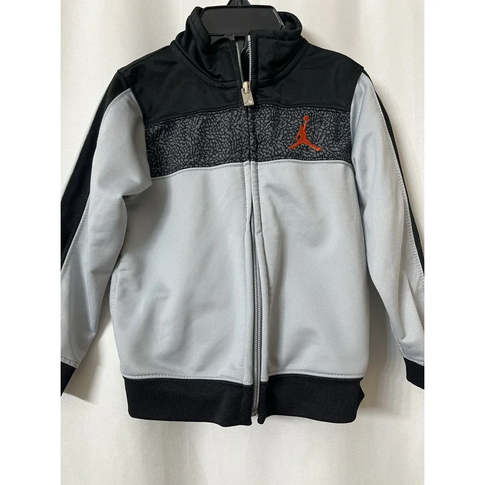 Air Jordan Brand Jumpman toddler 24 months Black‎ Gray Jacket Athletic Logo H42